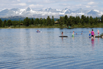 Det finnes sandstrender med krystallklart vann i Rondane